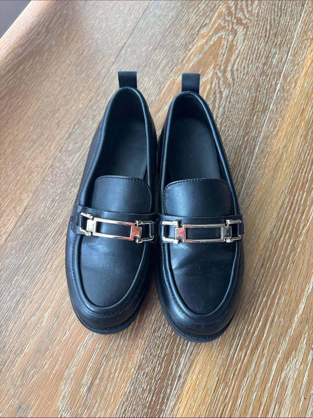 Black loafers